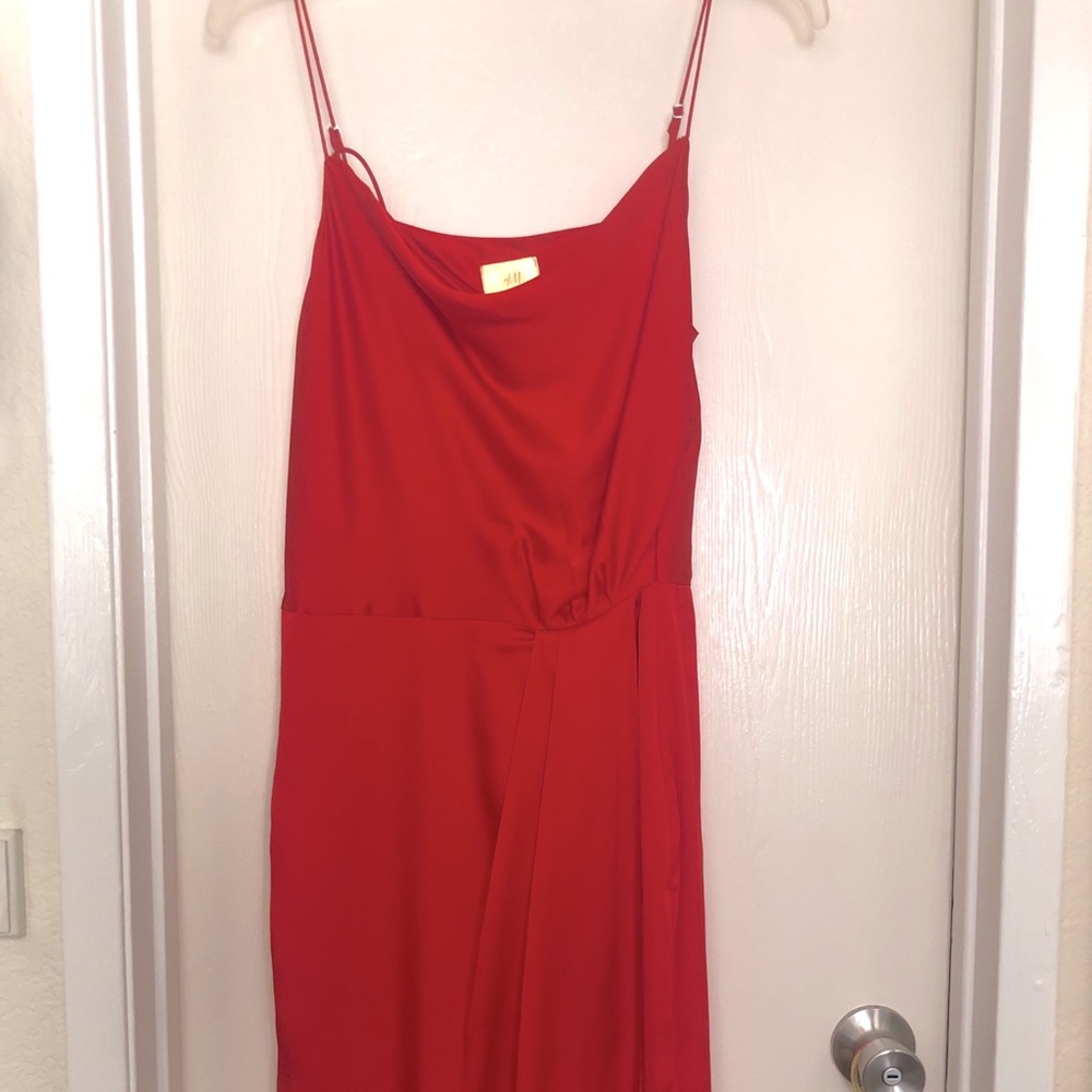 Satin Red Dress